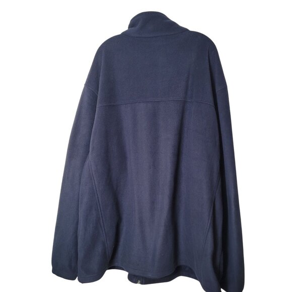 Columbia Navy Blue Mens Full-Zip Fleece Jacket 3XT Tall Size Warm & Soft Outerwe - Picture 3 of 9